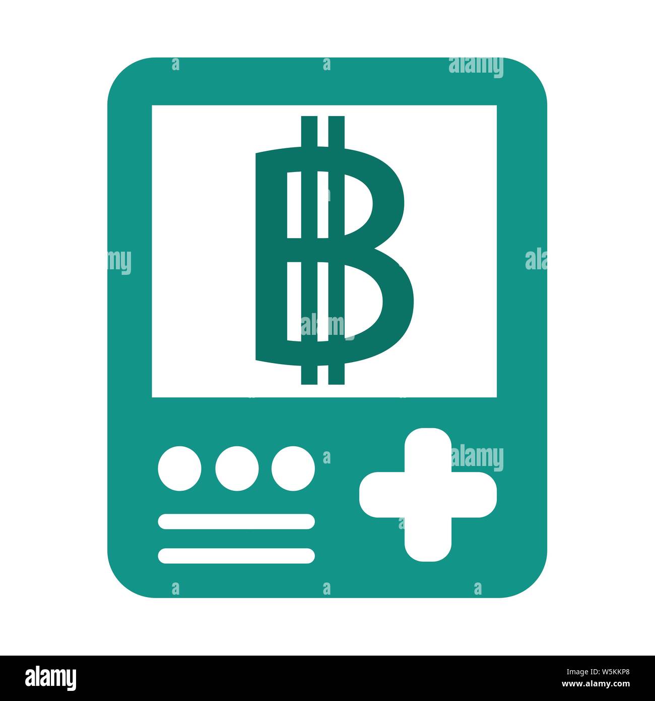 Blockchain Bitcoin Crypto currency sign icon Stock Vector Image & Art ...