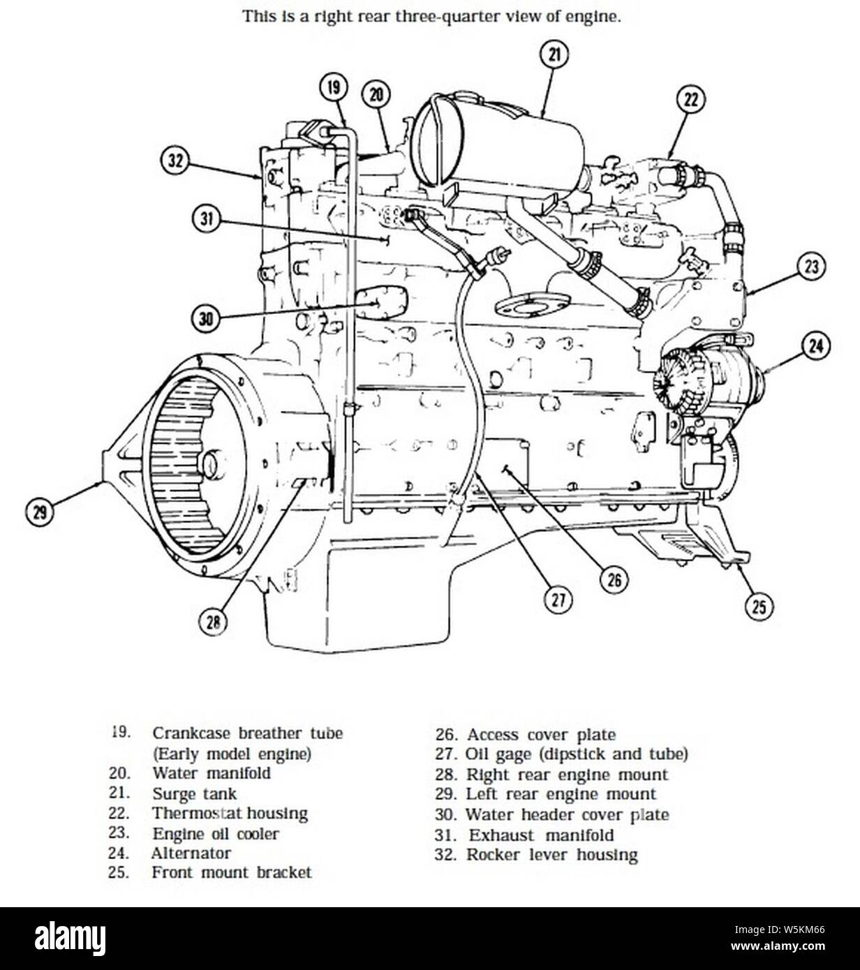 Cummins nh250 engine rr stock photo alamy
