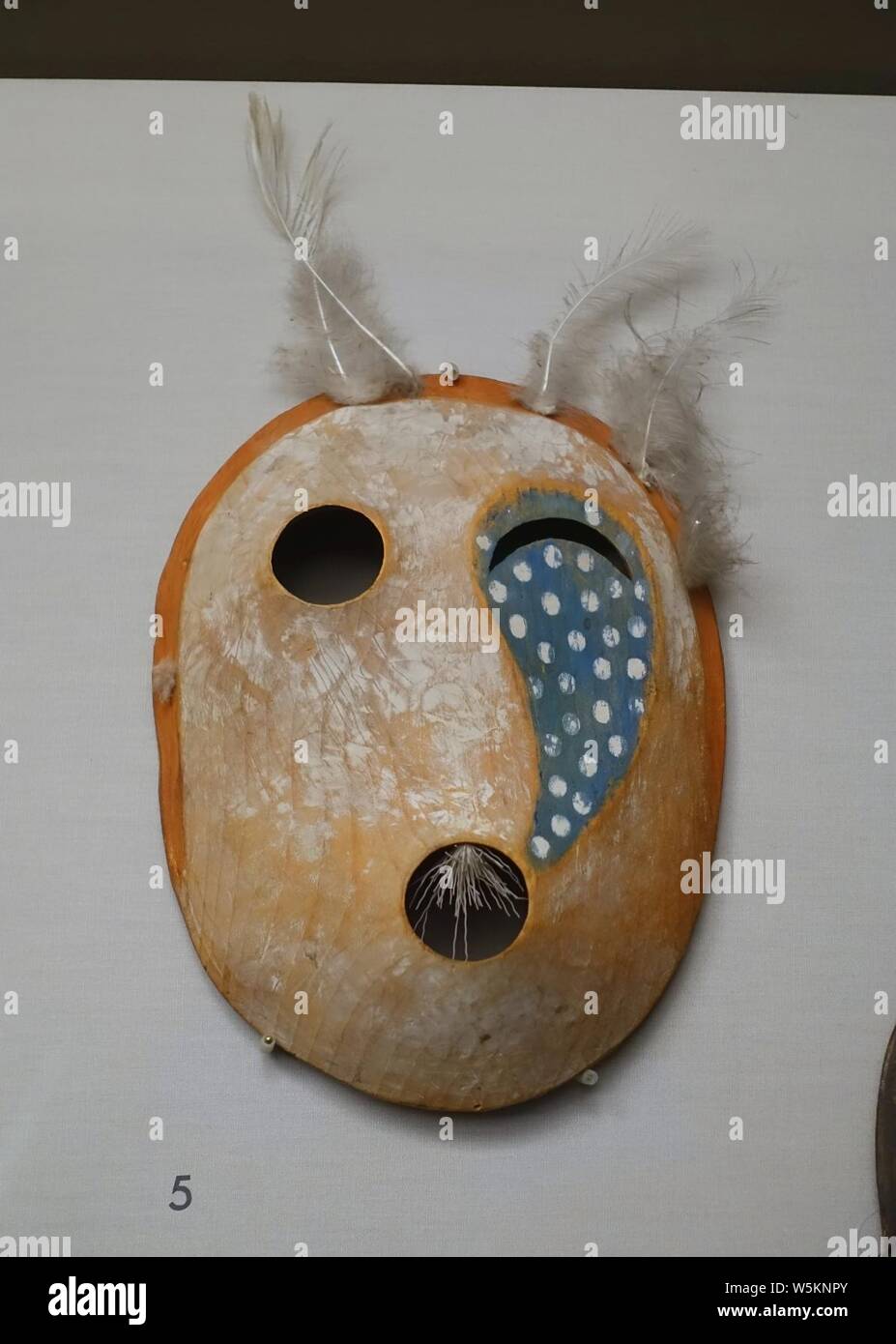 Dance mask of tunghat, Southwest Alaska Eskimo, acquired 1915 - Native American collection Stock Photo