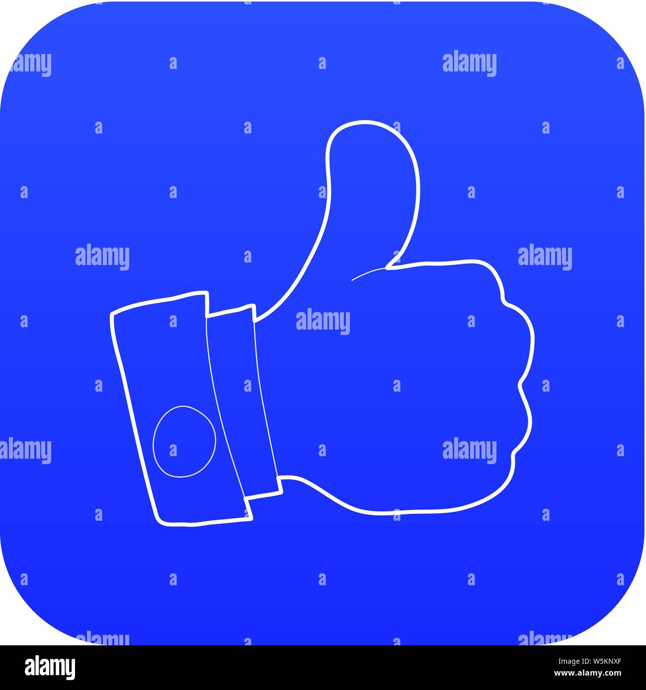 Thumbs up icon blue vector Stock Vector Image & Art - Alamy