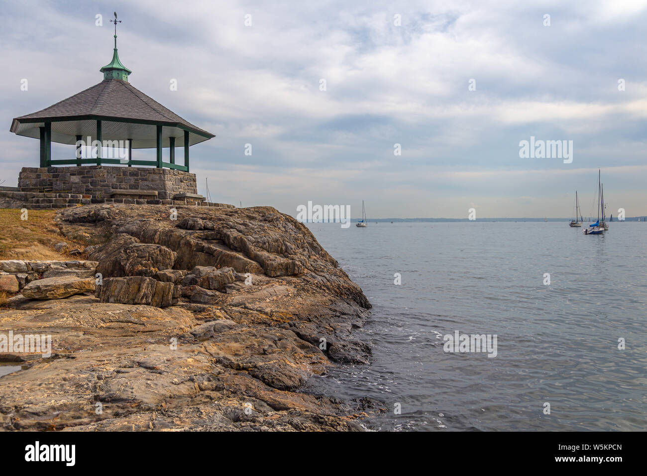 Larchmont, New York, USA October 19, 2013 the Manor park of