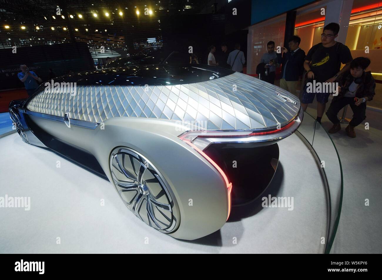 A Renault SA EZ-Ultimo concept electric vehicle is displayed during the 18th Shanghai International Automobile Industry Exhibition, also known as Auto Stock Photo