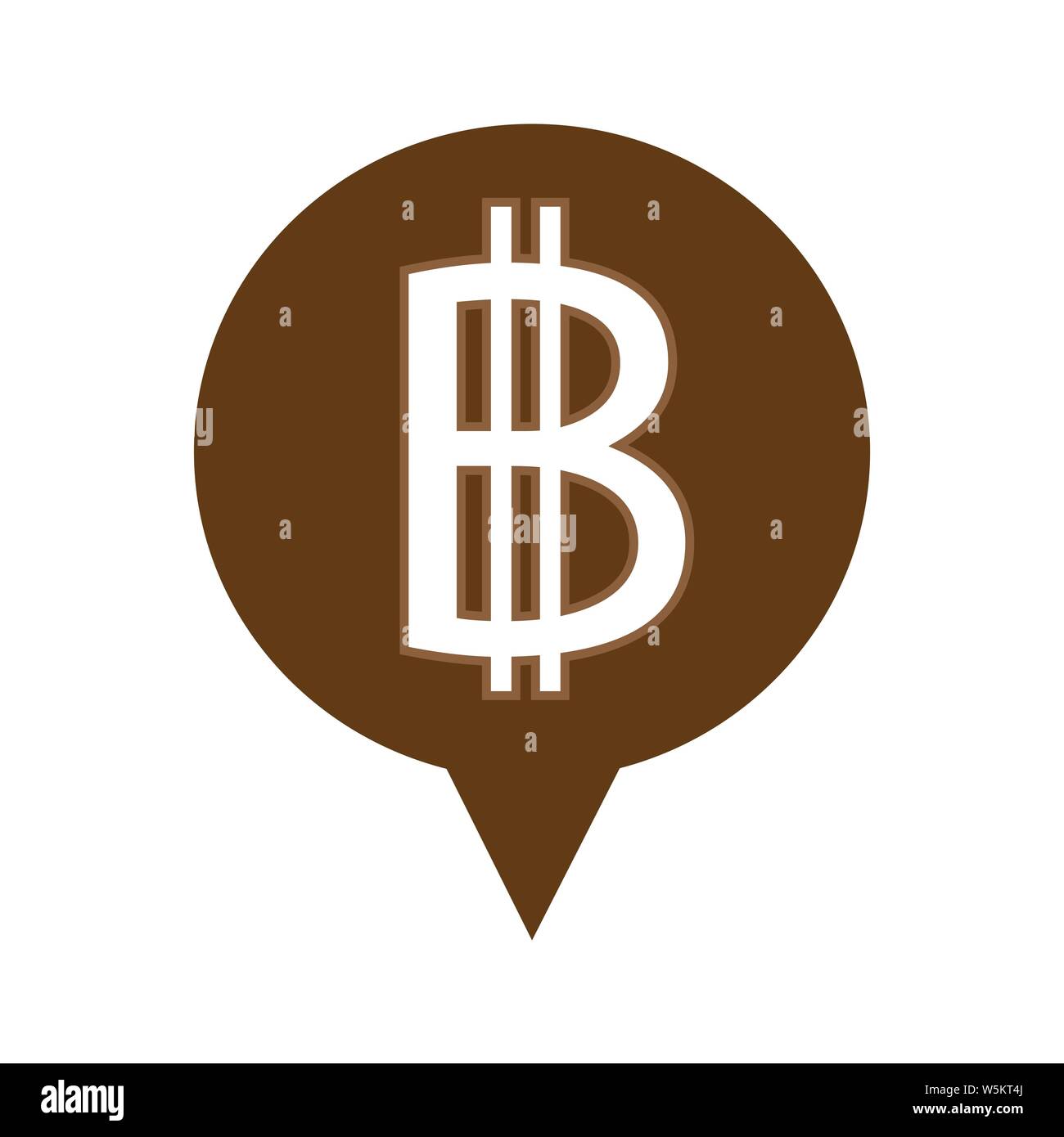 Blockchain Bitcoin Crypto currency sign icon Stock Vector Image & Art ...