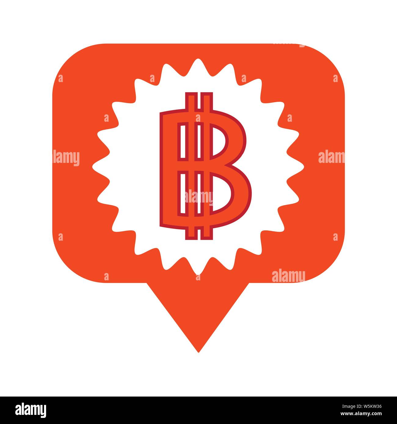 Blockchain Bitcoin Crypto currency sign icon Stock Vector Image & Art ...