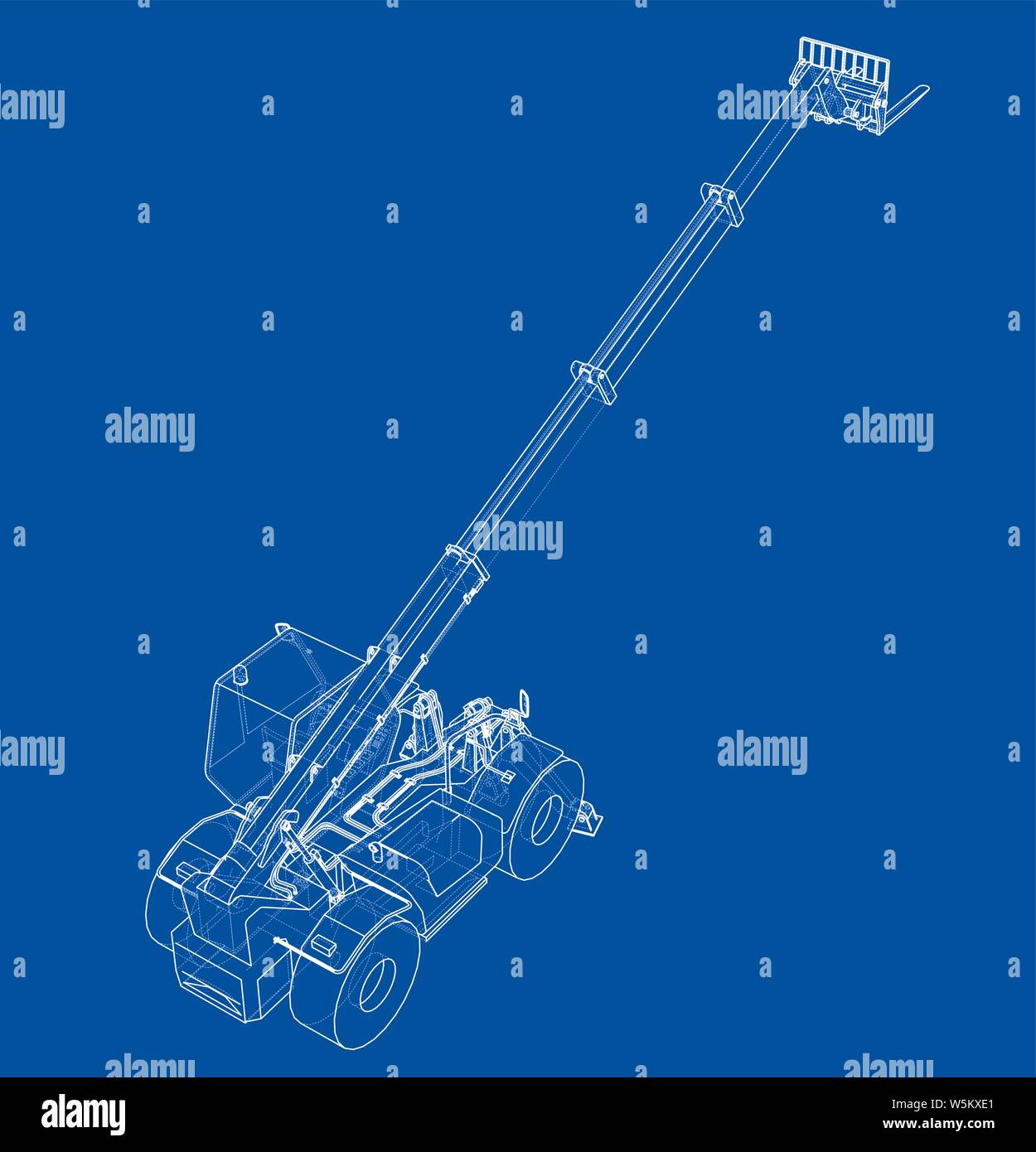 Forklift concept. Vector rendering of 3d Stock Vector Image & Art - Alamy