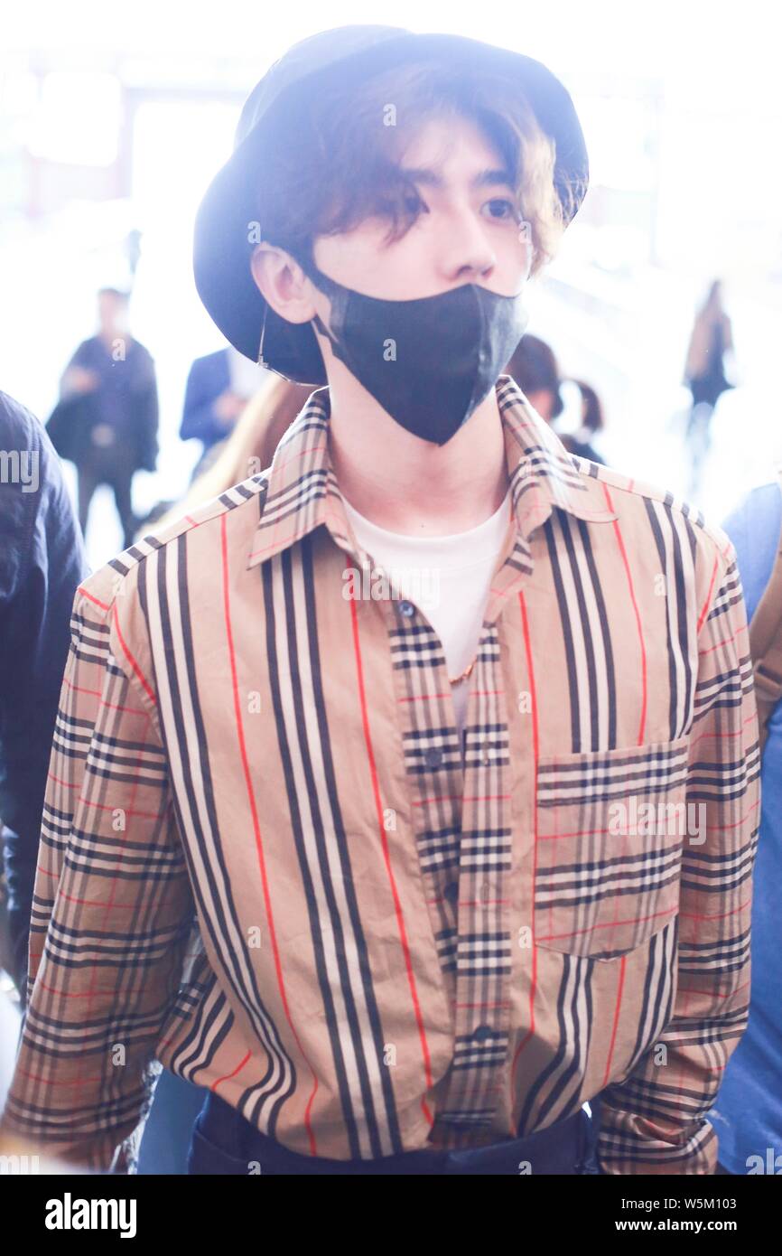 Singer and rapper Cai Xukun of Chinese boy group Nine Percent arrives ...