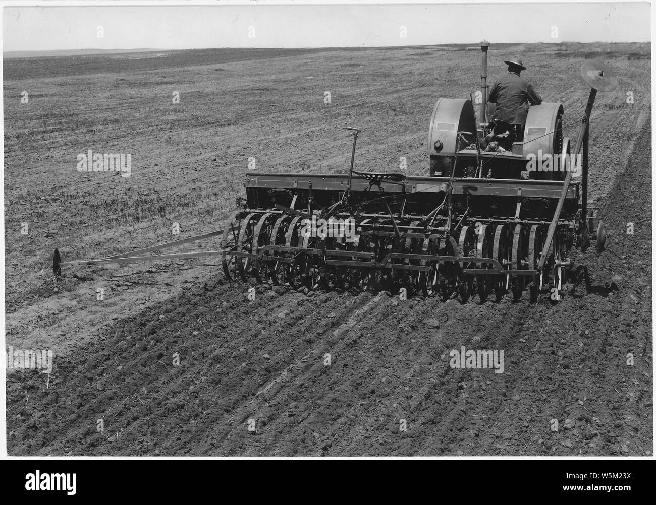 Tractor pulling disc Black and White Stock Photos & Images Alamy