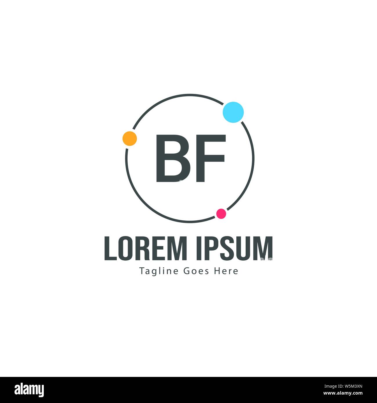 Logo initial letters bf vector vectors hi-res stock photography and ...