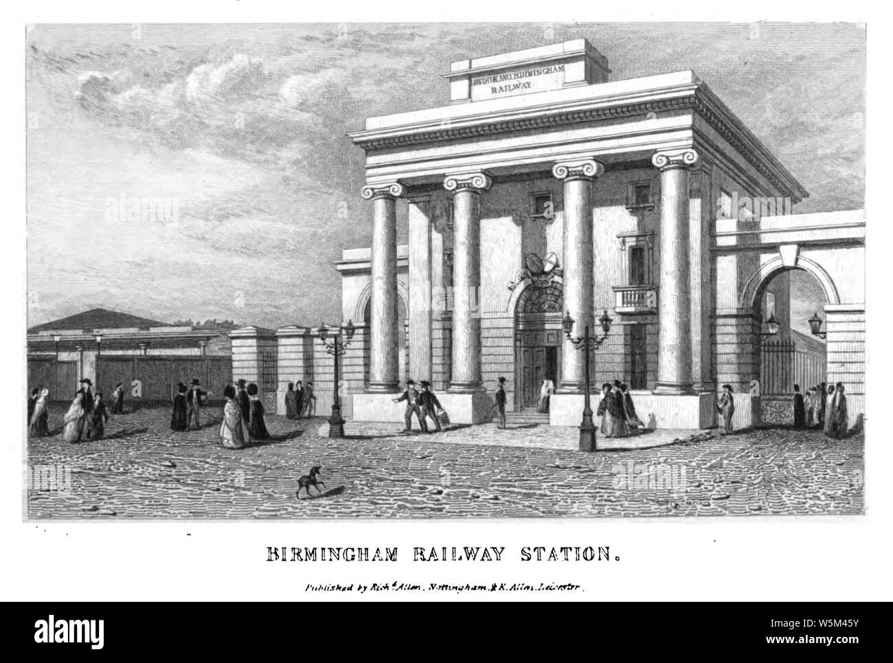 Curzon Street station in 1840. Stock Photo