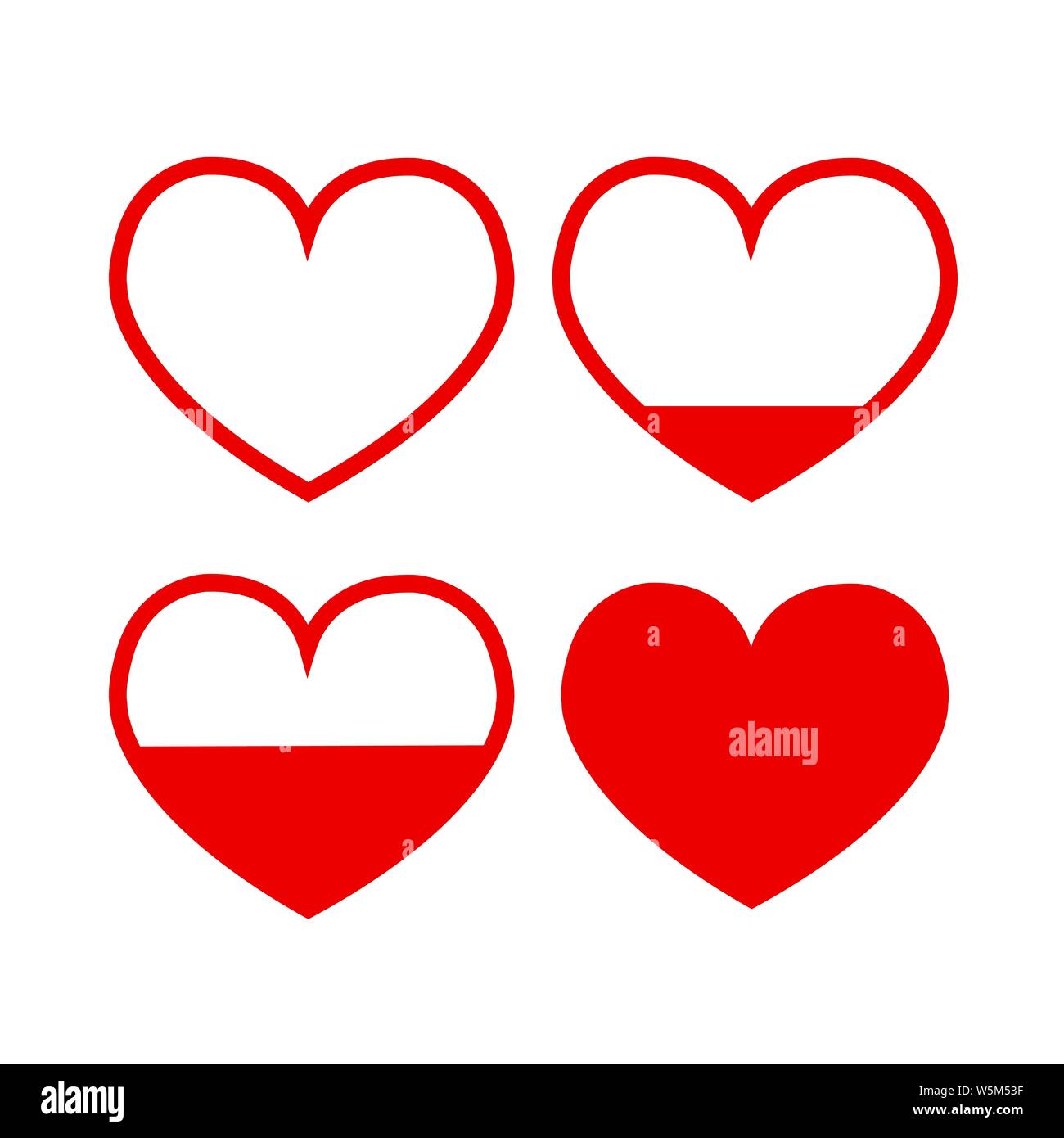 Valentine's day card idea Love meter Stock Vector