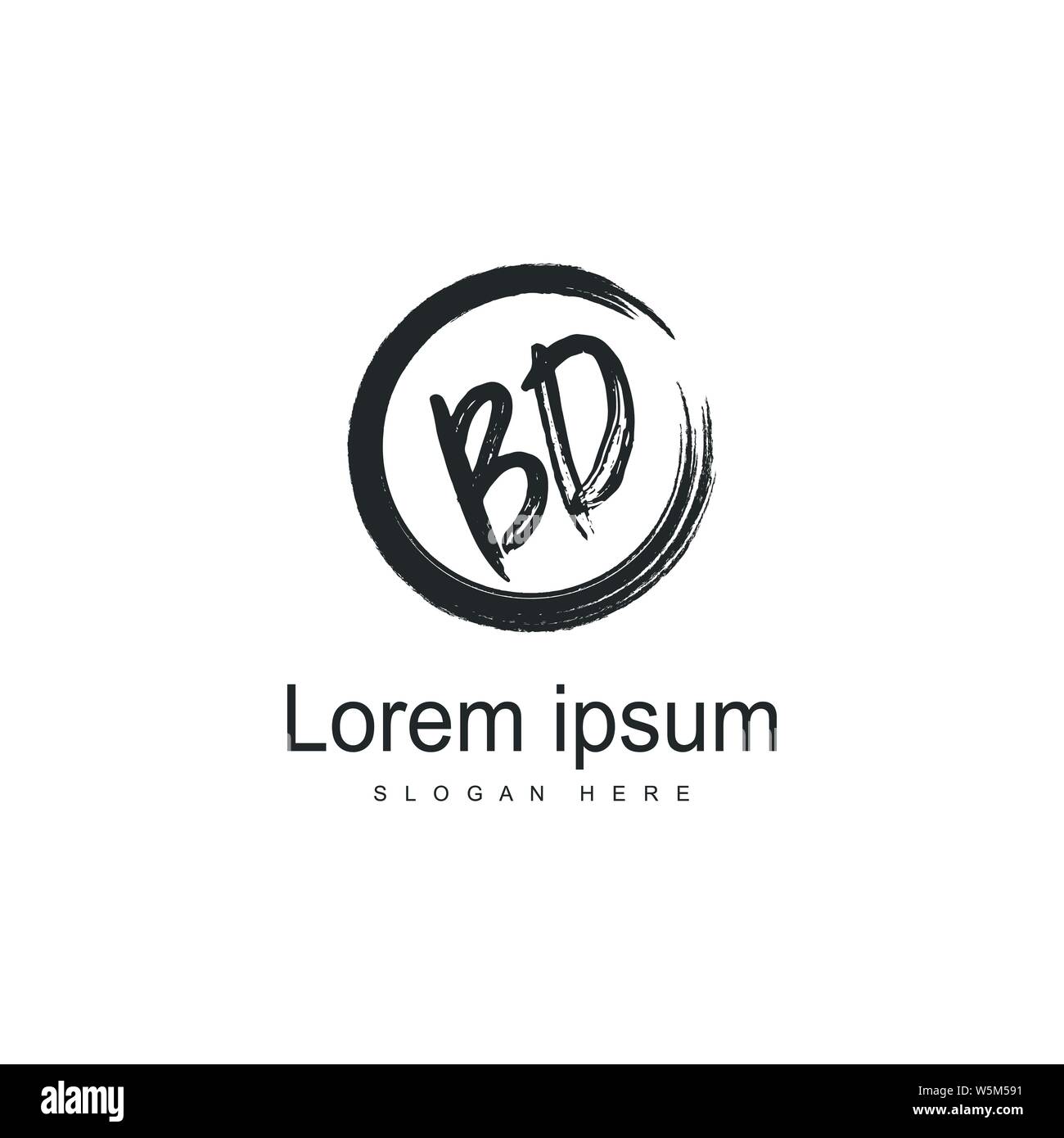 BD Letter Logo Design. Creative Modern BD Letters Icon Illustration design Stock Vector Image