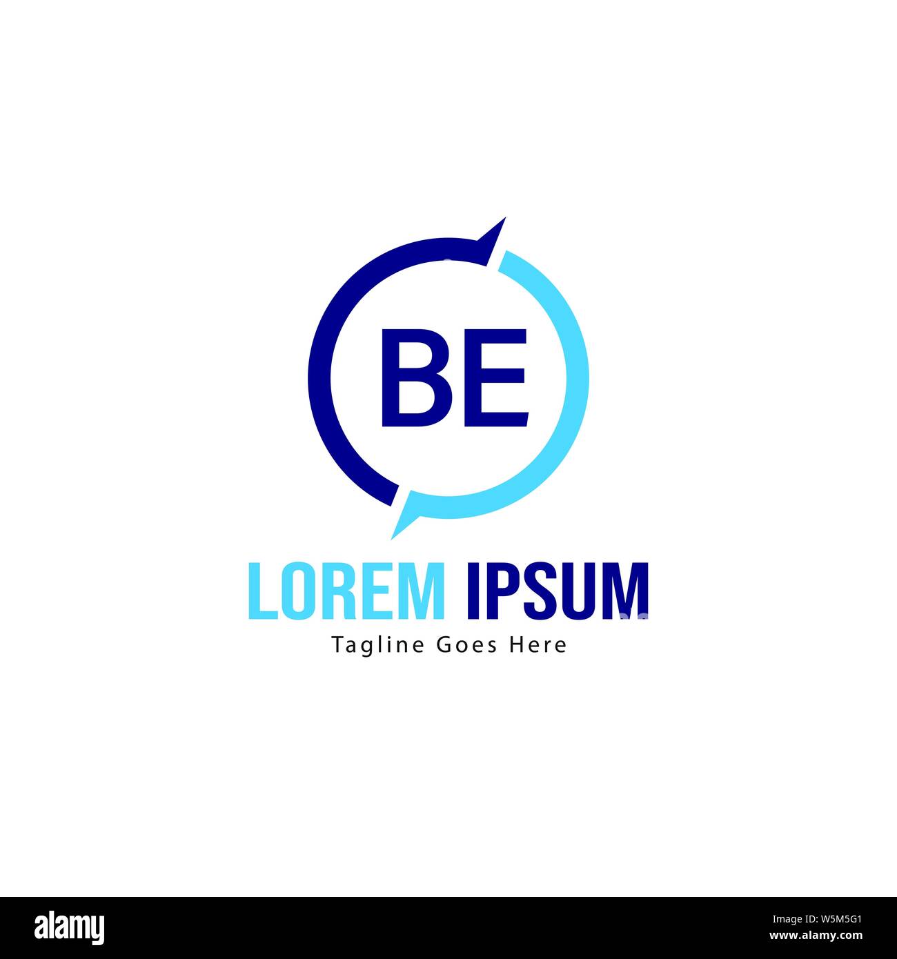 BE Letter Logo Design. Creative Modern BE Letters Icon Illustration ...
