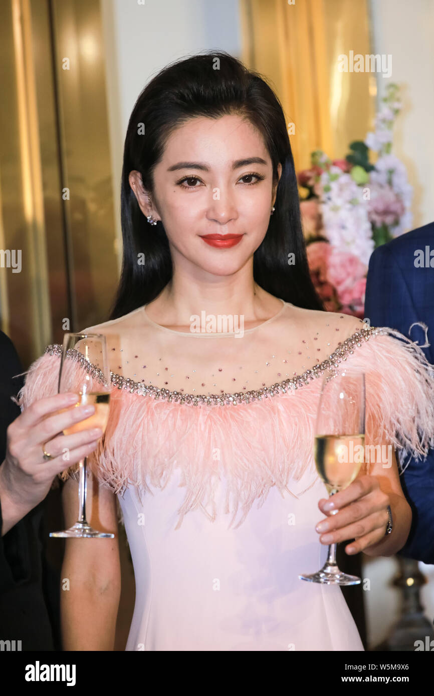 Chinese actress Li Bingbing attends the ribbon-cutting ceremony for