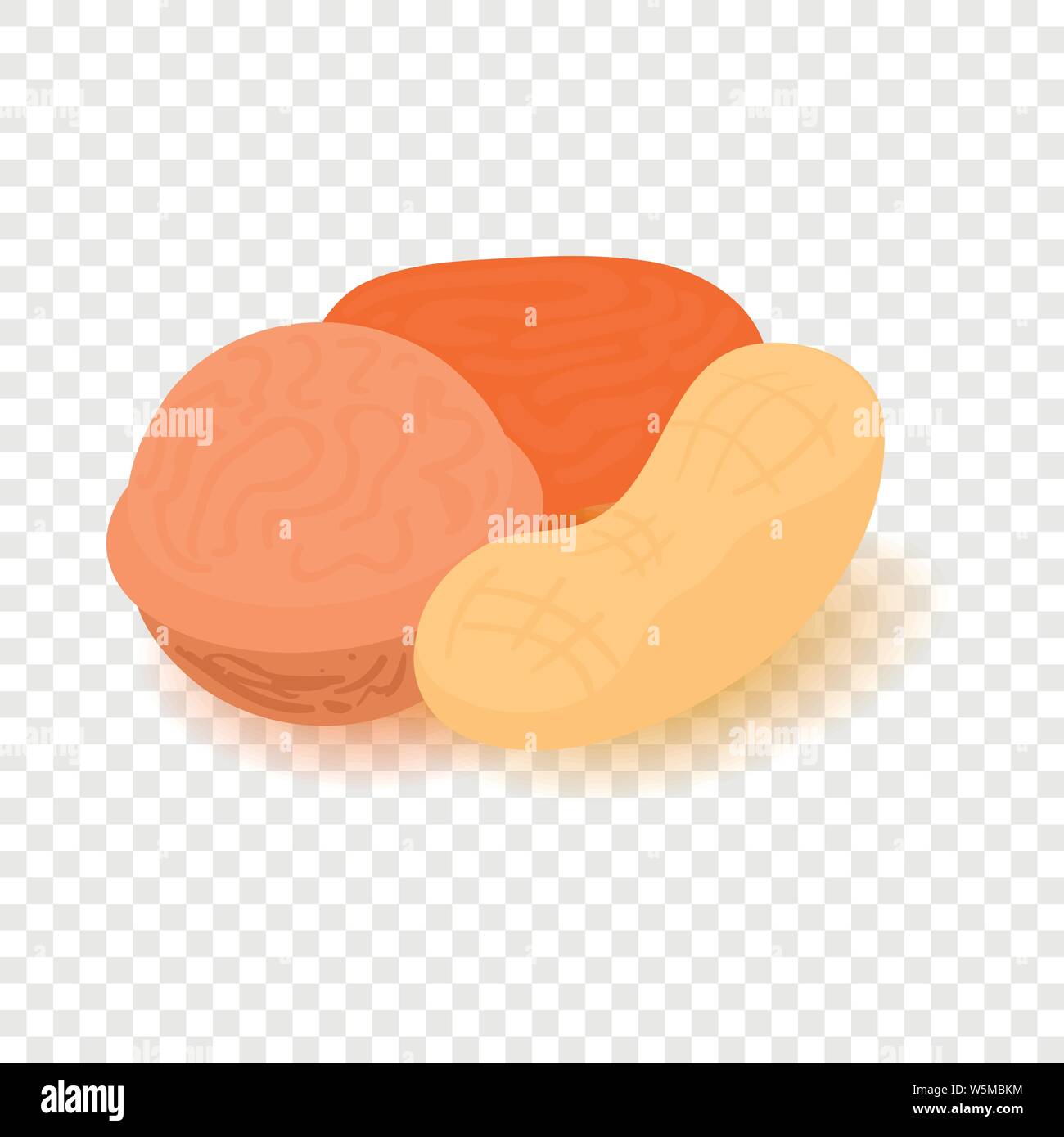 Nuts icon, cartoon isometric 3d style Stock Vector