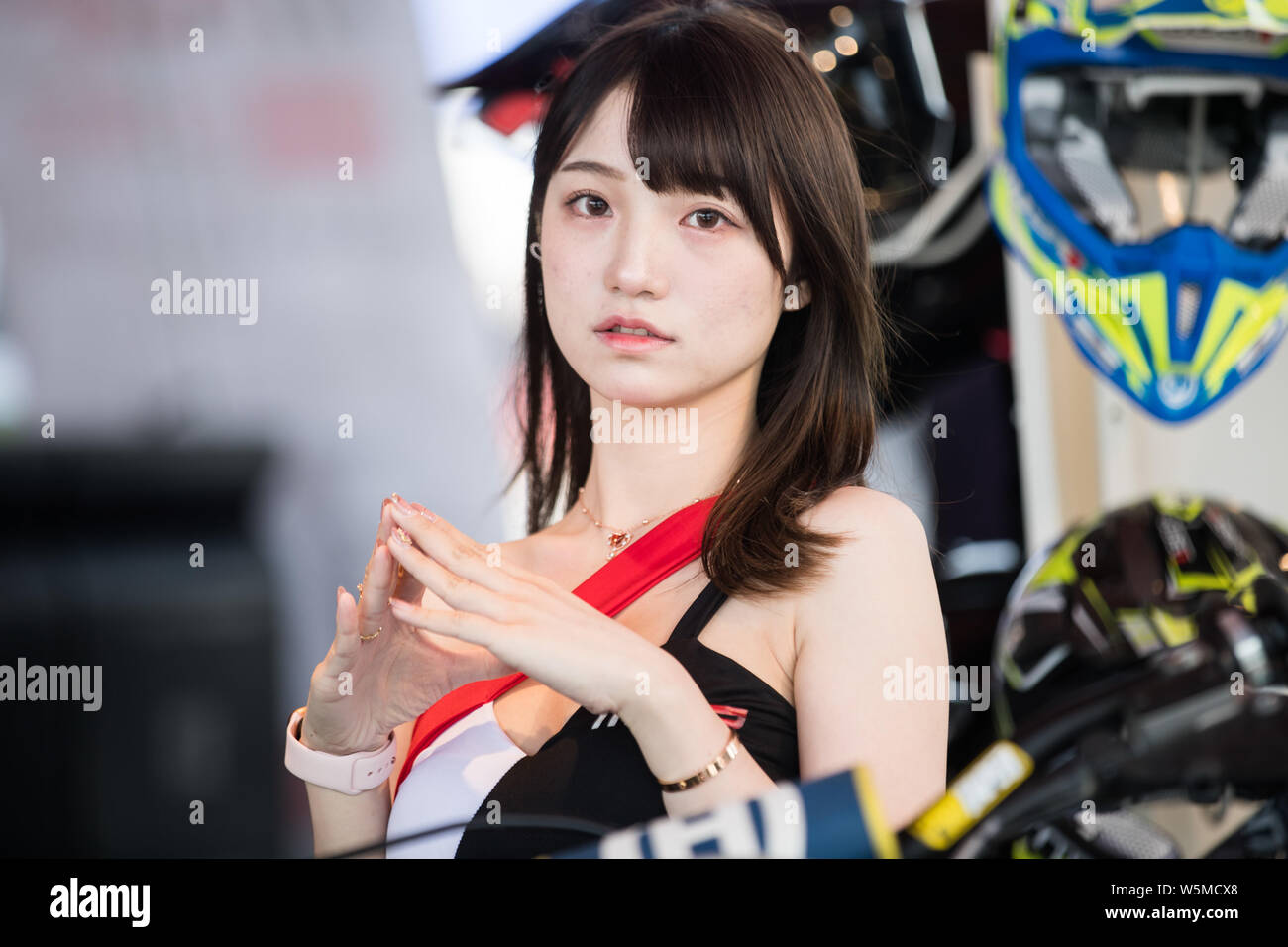 A model poses during the Formula 1 Heineken Chinese Grand Prix 2019 at ...