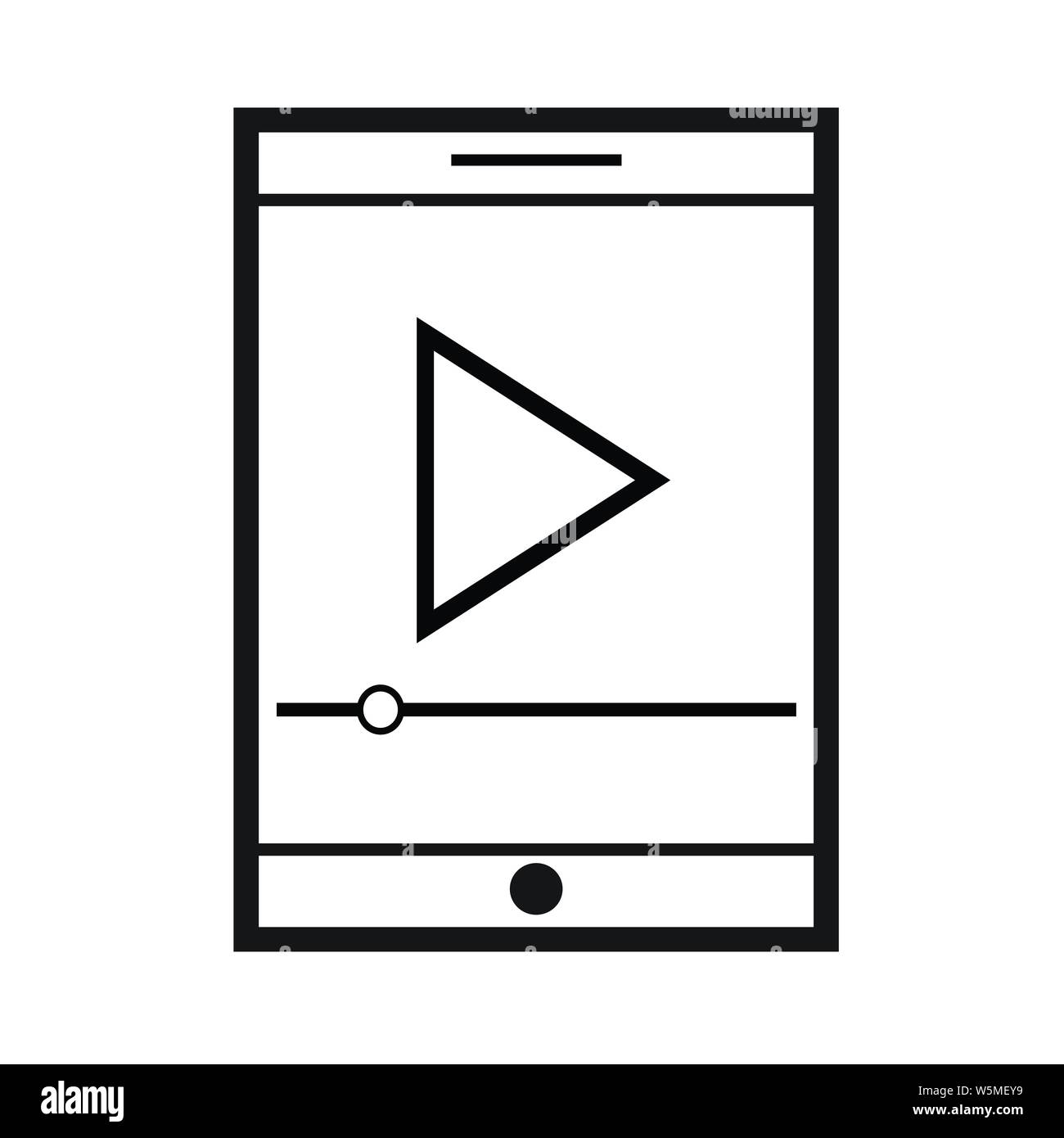 Video stream play icon vector hi-res stock photography and images - Alamy
