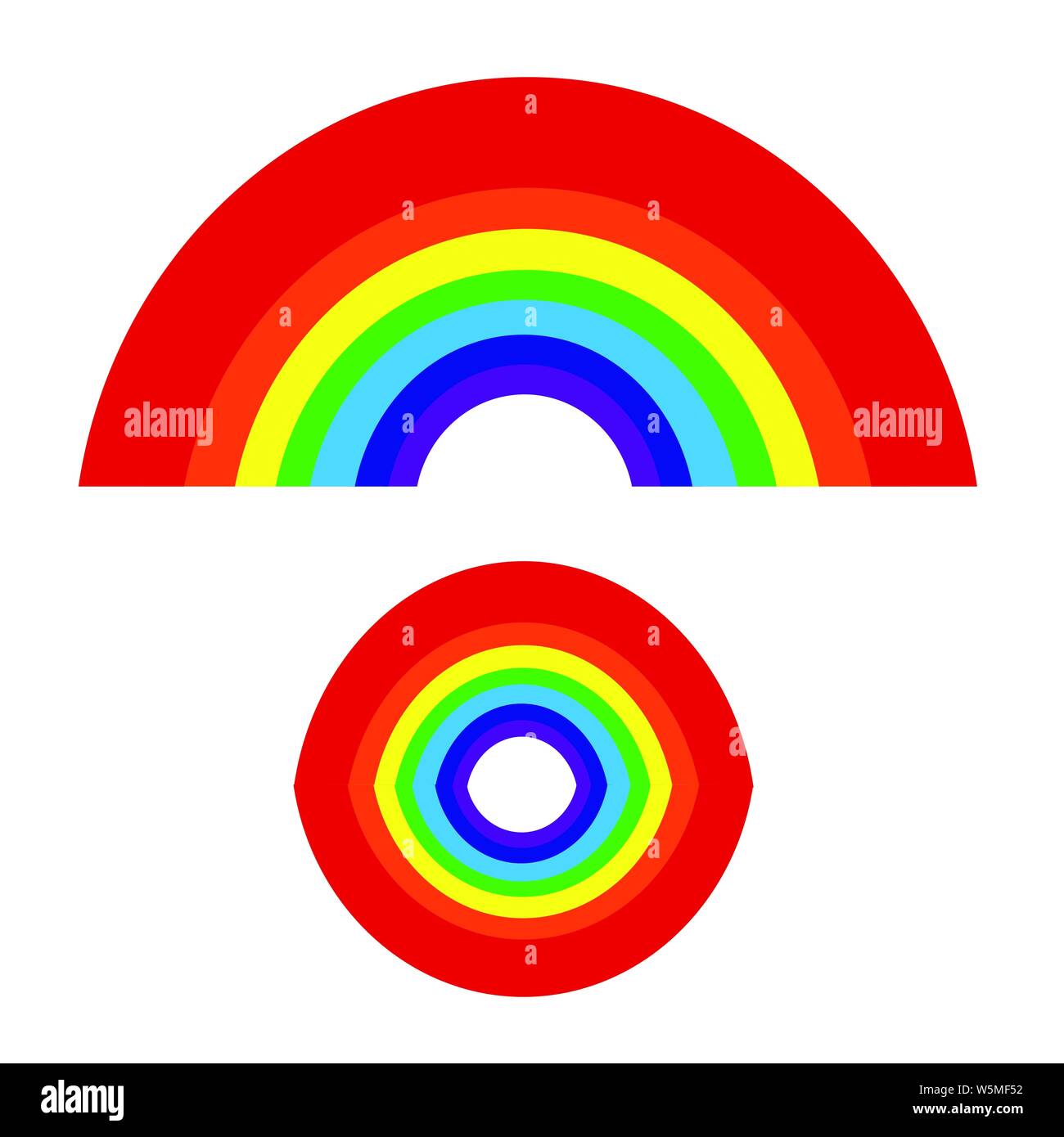 rainbow with cloud icon Stock Vector Image & Art - Alamy