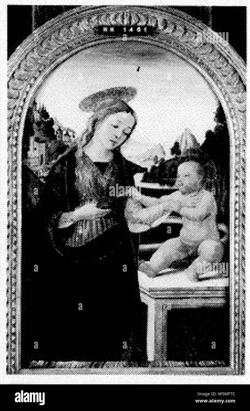 D. Ghirlandaio - Madonna met kind - NK1461 - Cultural Heritage Agency of the Netherlands Art Collection. Stock Photo