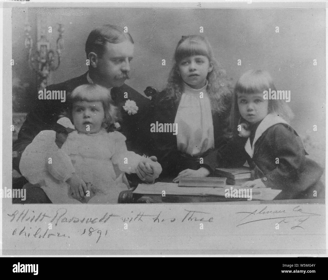 Eleanor Roosevelt, her father, Elliott, and her brothers, Elliott, Jr
