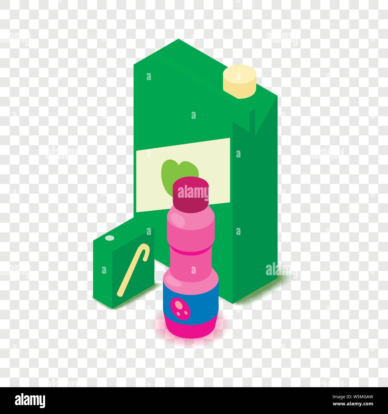 Juice icon, cartoon isometric 3d style Stock Vector