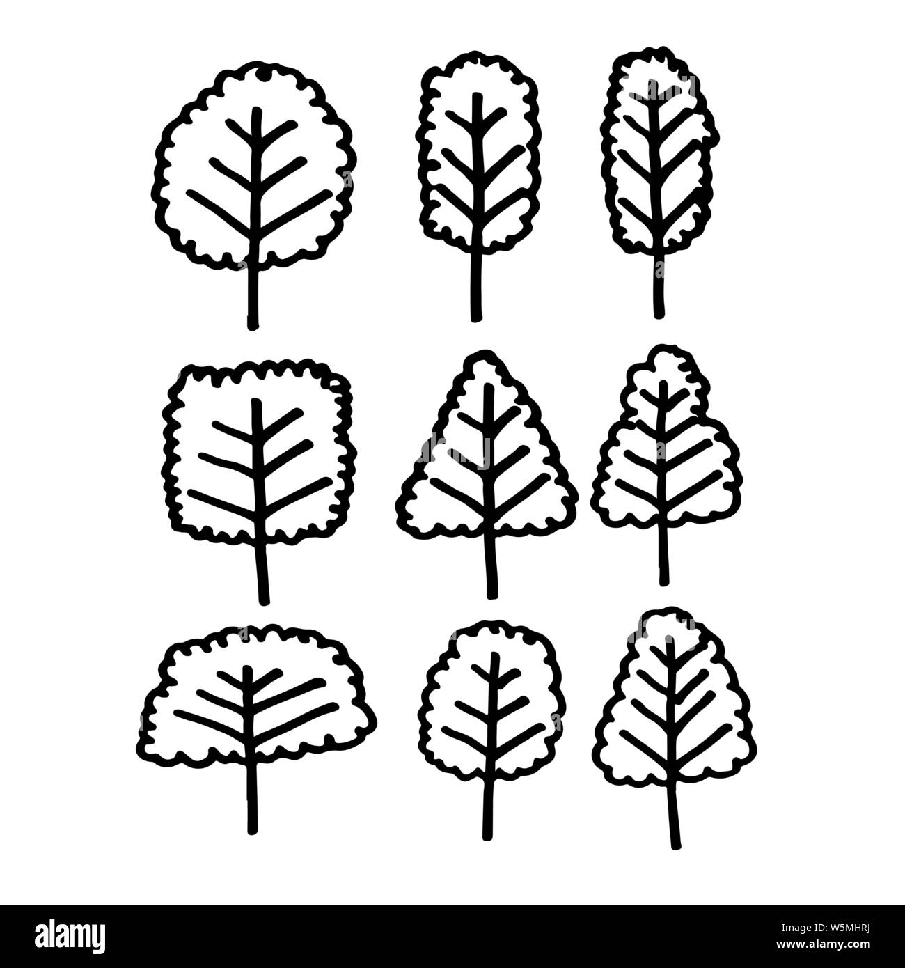 Hand drawn tree icon Stock Vector Image & Art - Alamy