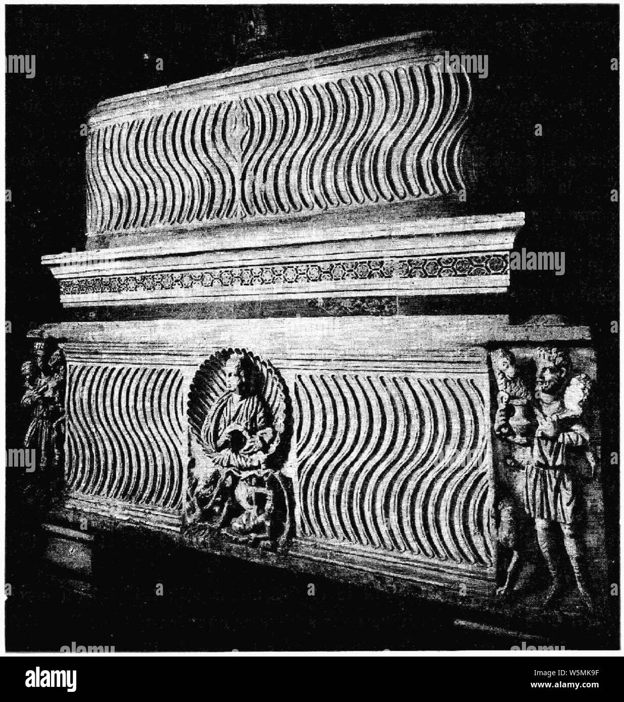 D309- sarcophage chrétien -liv3-ch1. Stock Photo