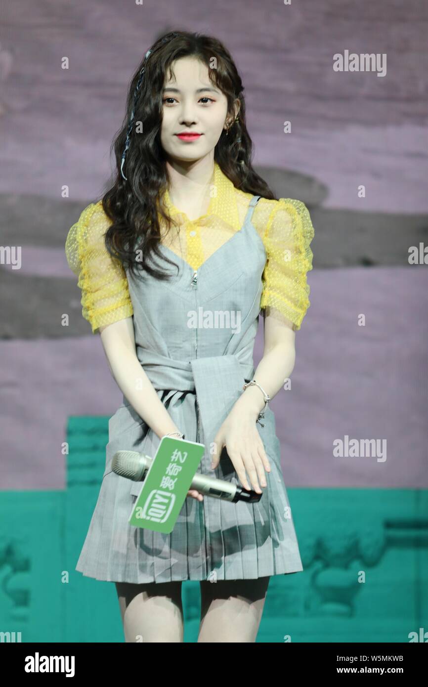 Chinese Actress And Singer Ju Jingyi Attends A Press Conference For The Drama New Legend Of White Snake In Beijing China 2 April 2019 Local C Stock Photo Alamy