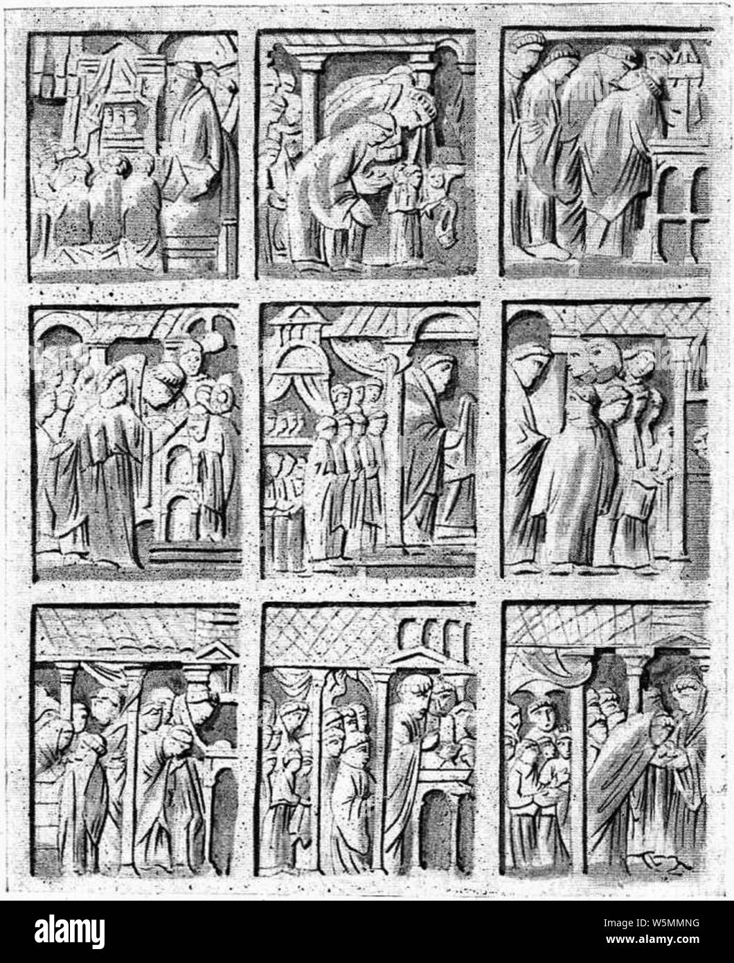 D545 sacramentaire de drogon, fils de charlemagne liv3ch5 Stock