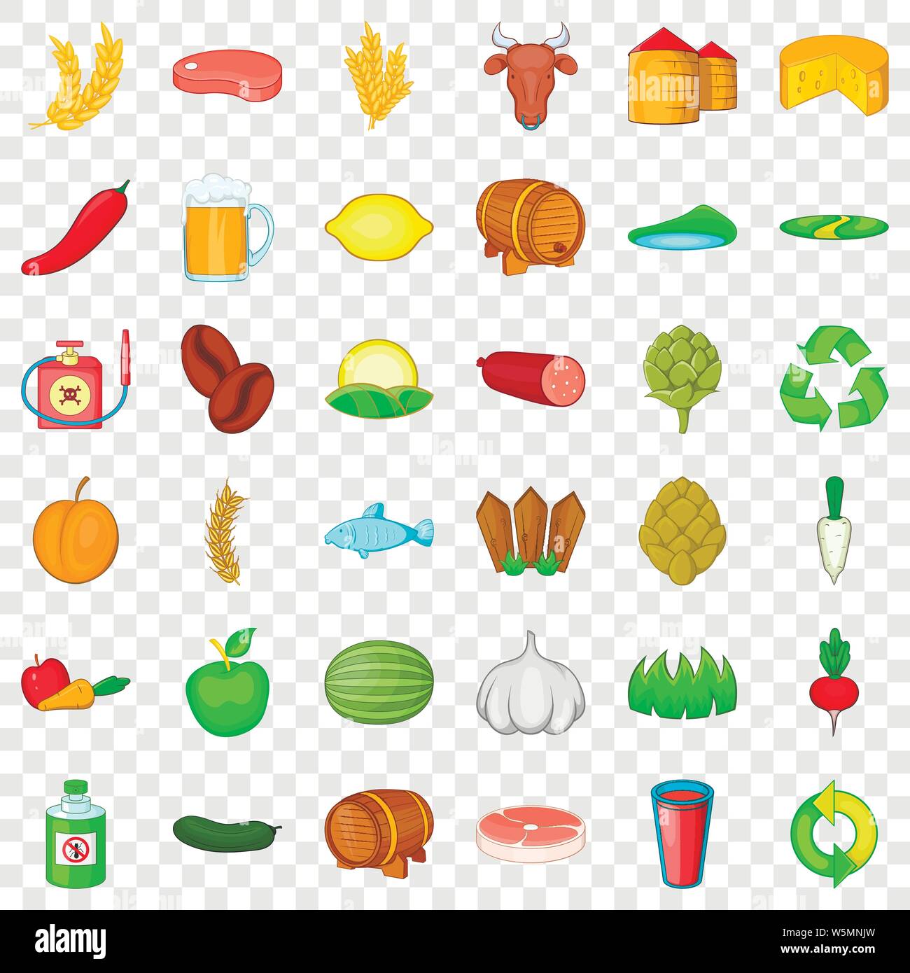 Cheese icons set, isometric style Stock Vector