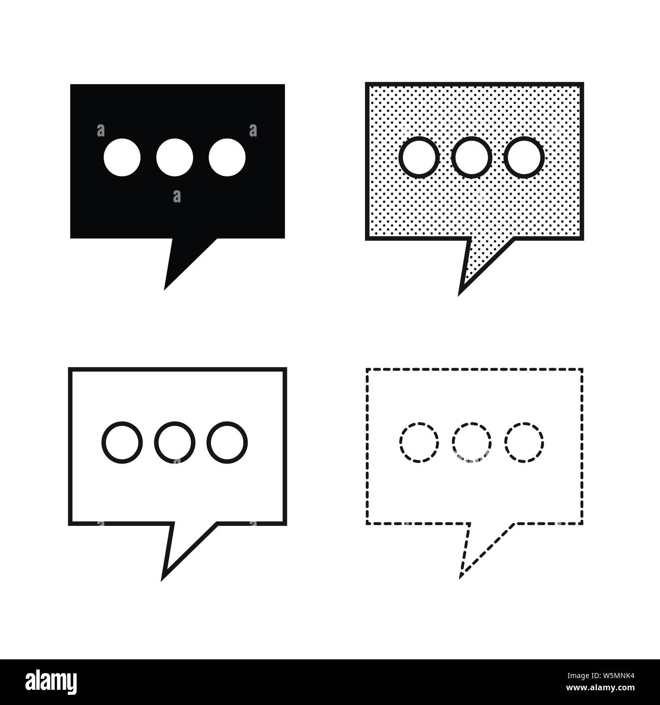 Speech bubbles Icon vector Stock Vector Image & Art - Alamy