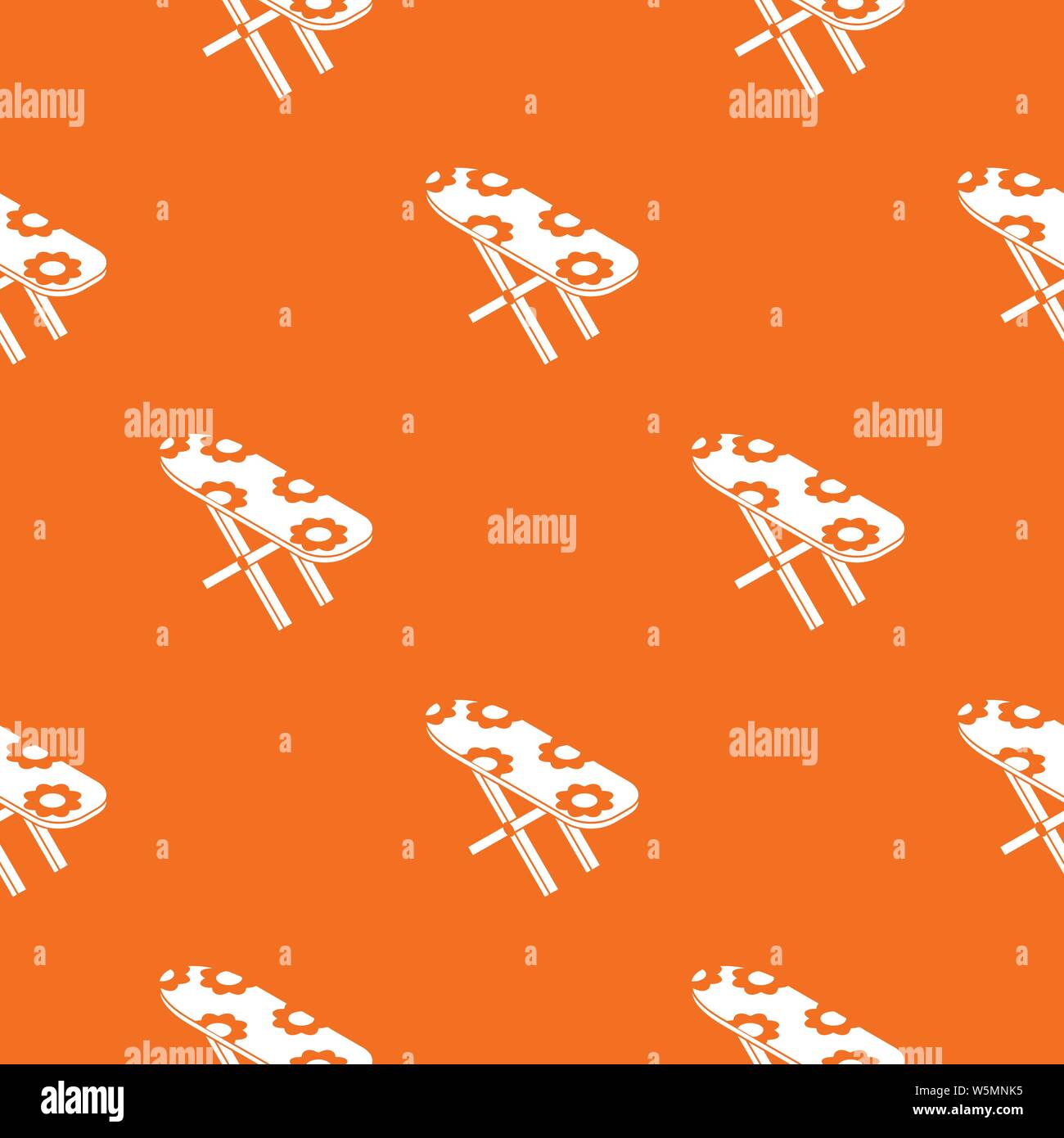 Ironing board pattern vector orange Stock Vector