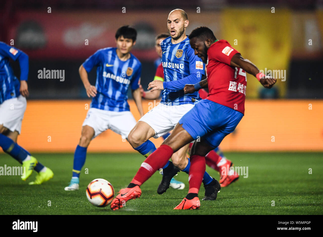 Cameroonian football player Franck Ohandza of Henan Jianye F.C