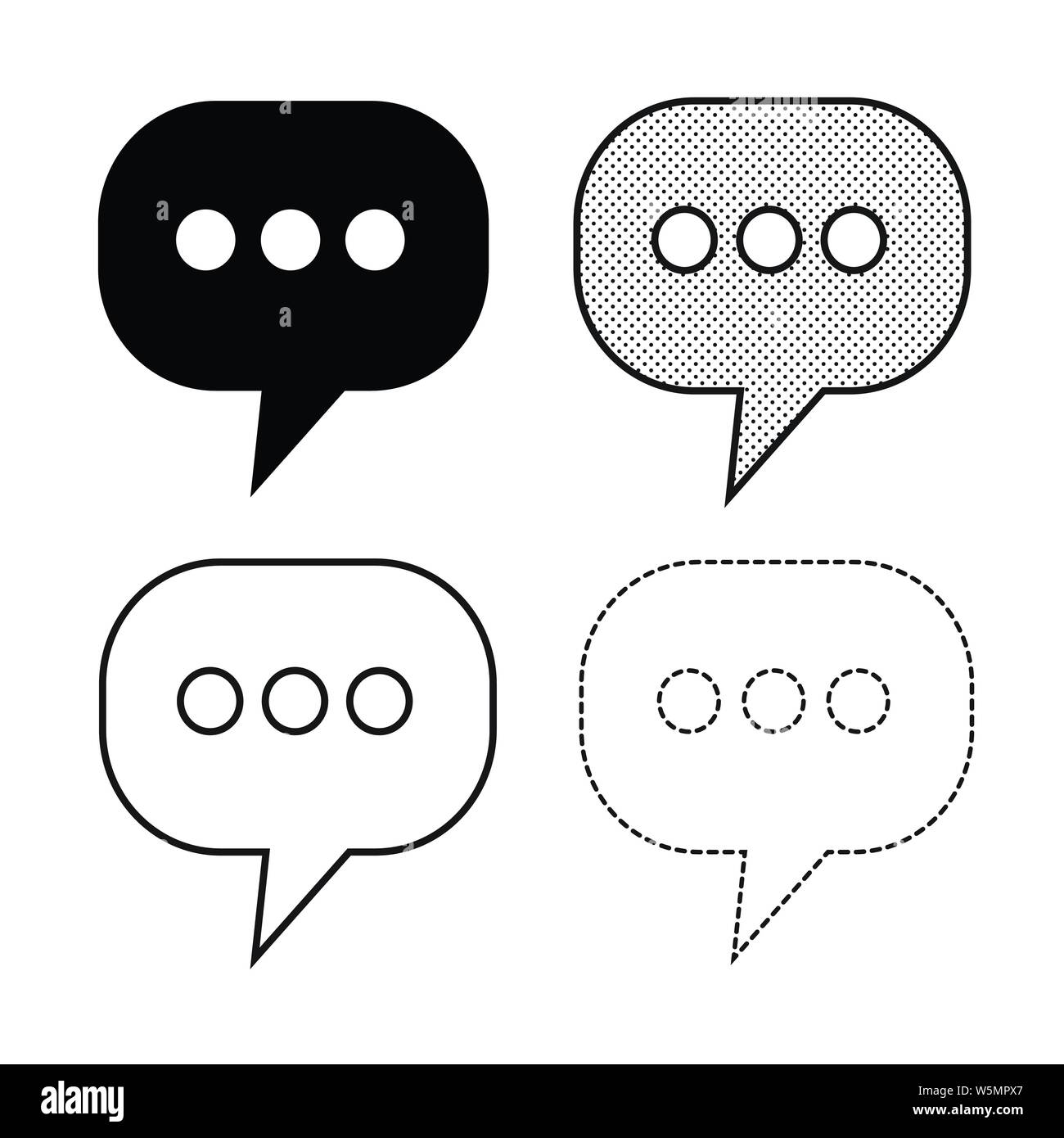Speech bubbles Icon vector Stock Vector Image & Art - Alamy