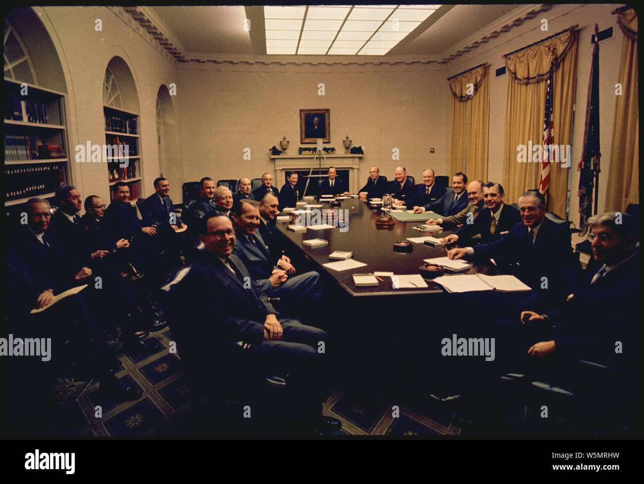 First photo session with Richard M. Nixon's first term in the room.; Scope and