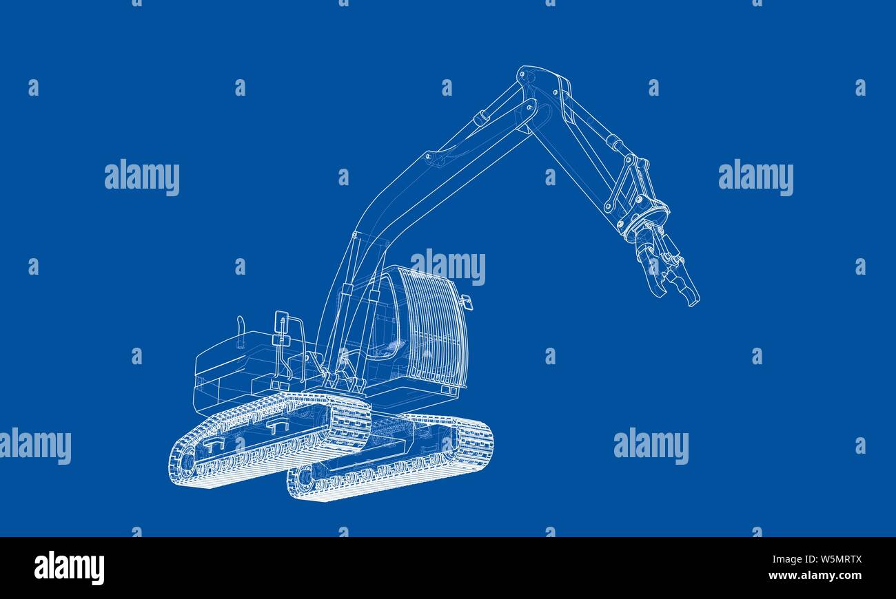 Outline sloopkraan concept. Vector Stock Vector