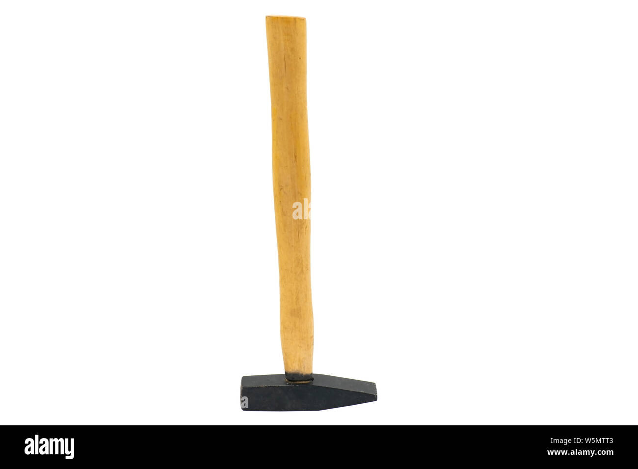 Bench and mounting tool. Hammer with wooden handle. Isolate on white background. Stock Photo