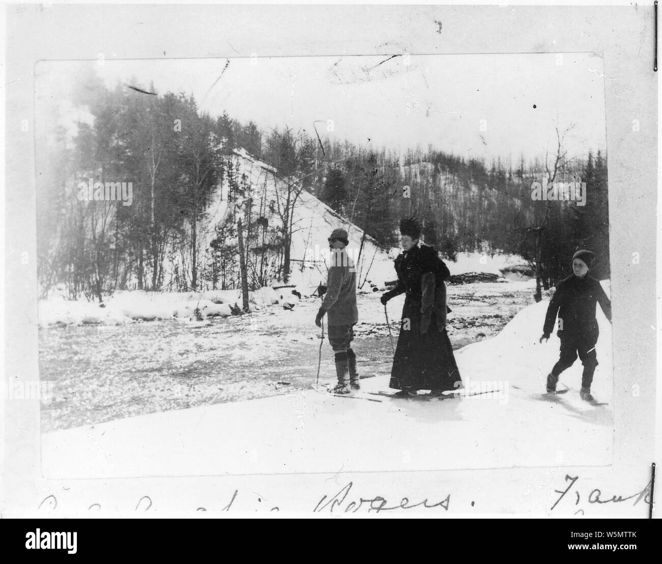 Franklin D. Roosevelt {far right} at Loon Lake, New York Stock Photo