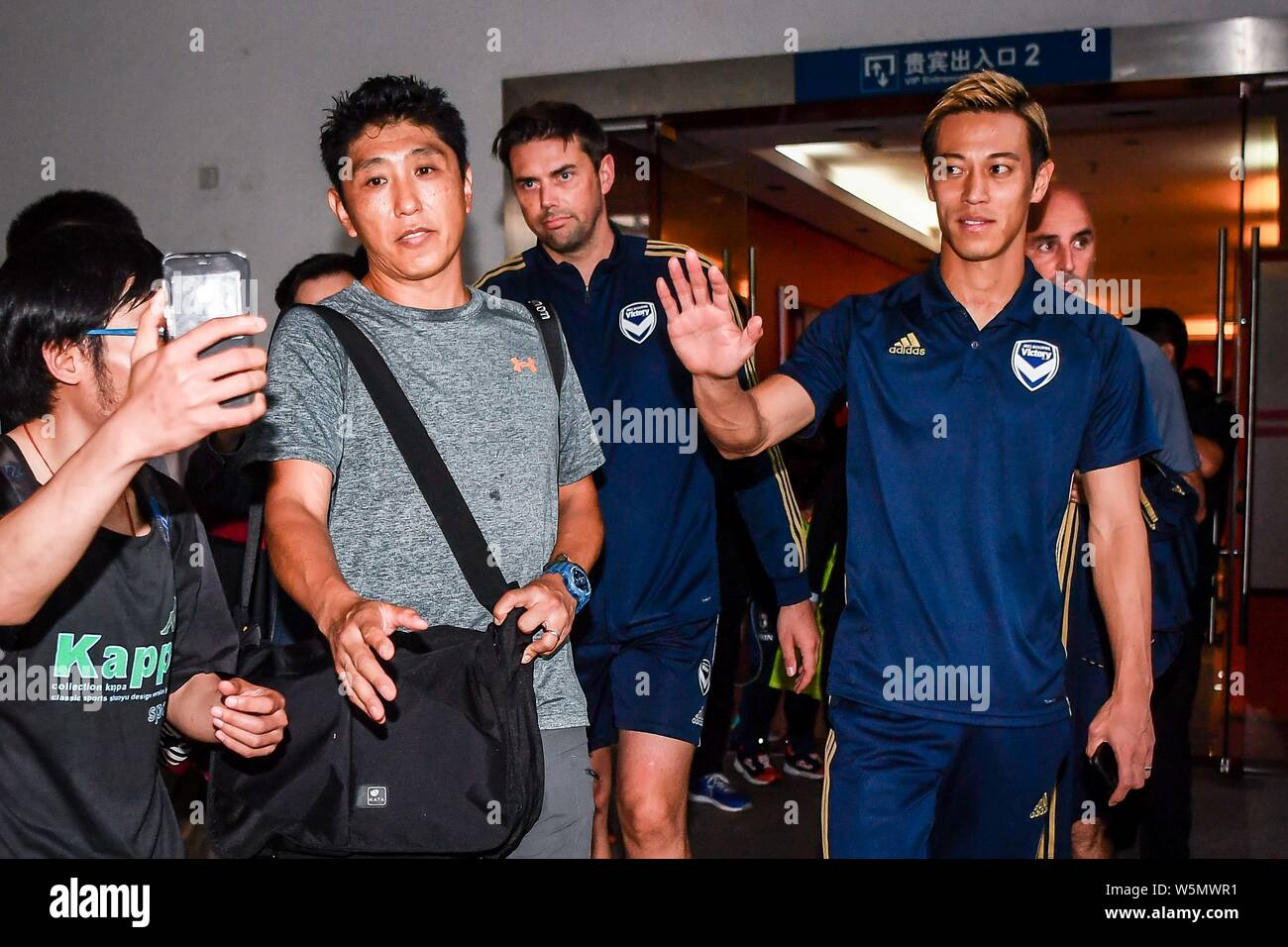 Japanese football player Keisuke Honda of Australia's Melbourne Victory