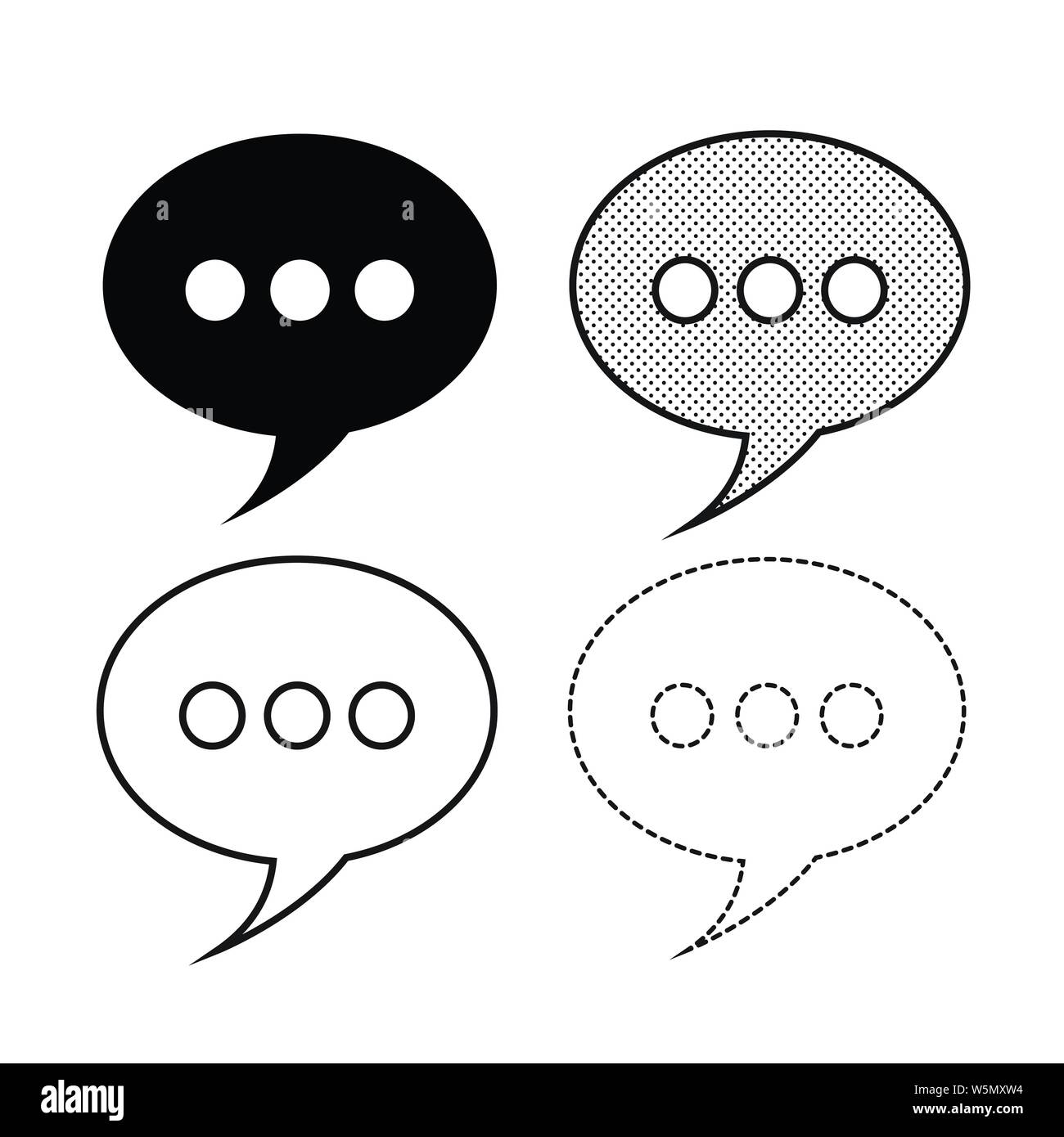 Speech bubbles Icon vector Stock Vector Image & Art - Alamy