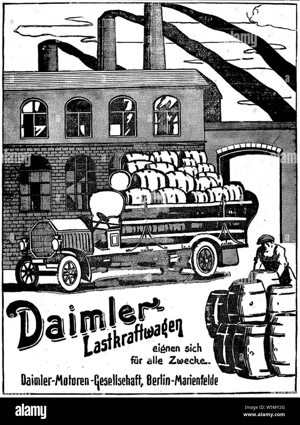 Daimler Lastkraftwagen Werbung 1913 Stock Photo 261689080 Alamy