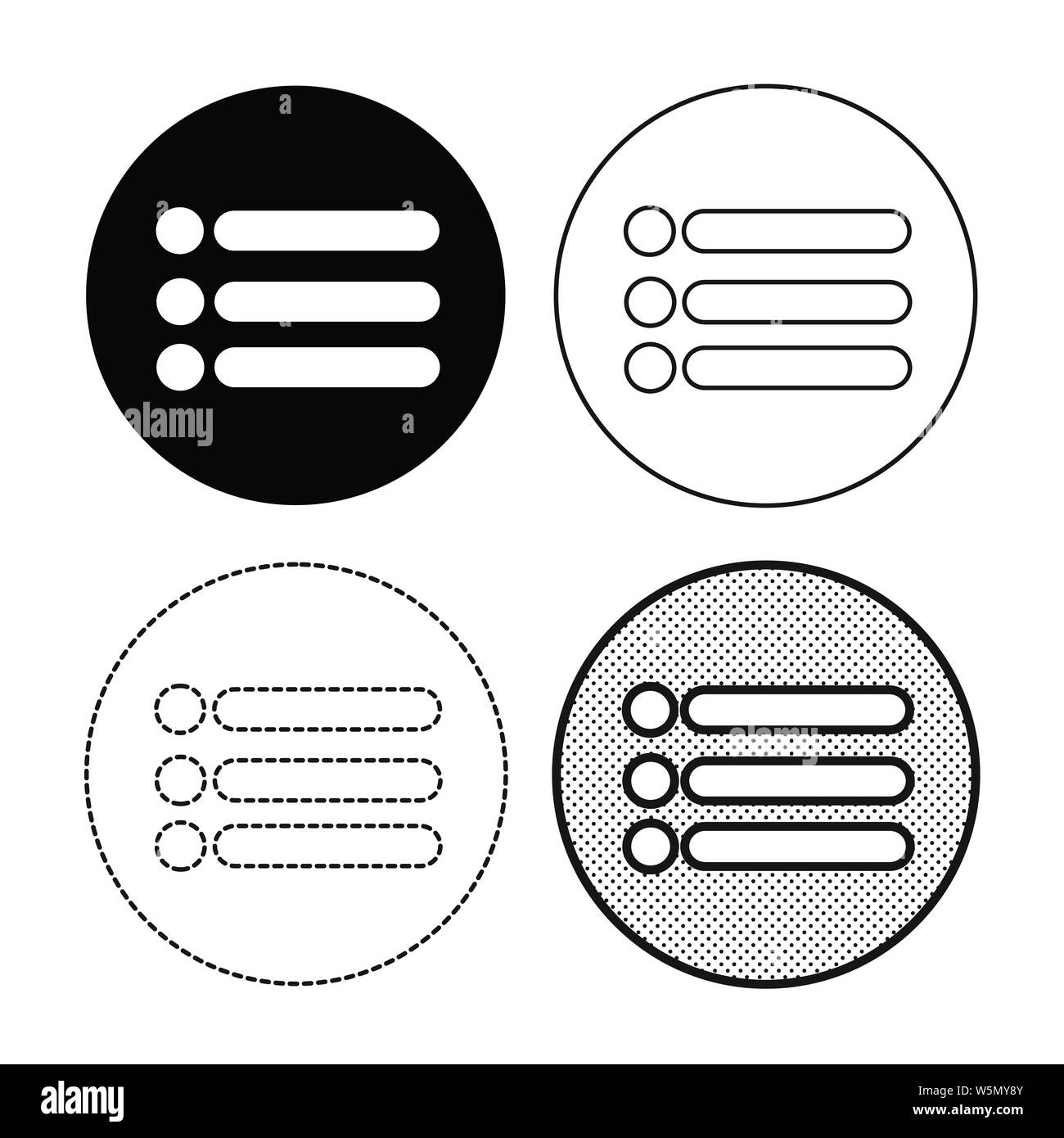 Menu icons vector Stock Vector Image & Art Alamy