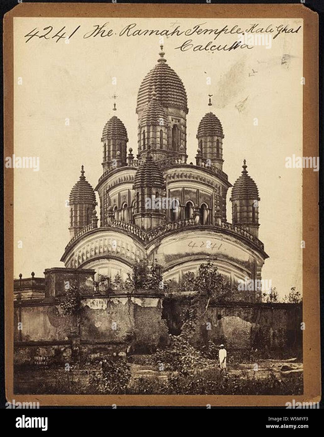 Dakshineswar Kali temple Calcutta by Francis Frith. Stock Photo