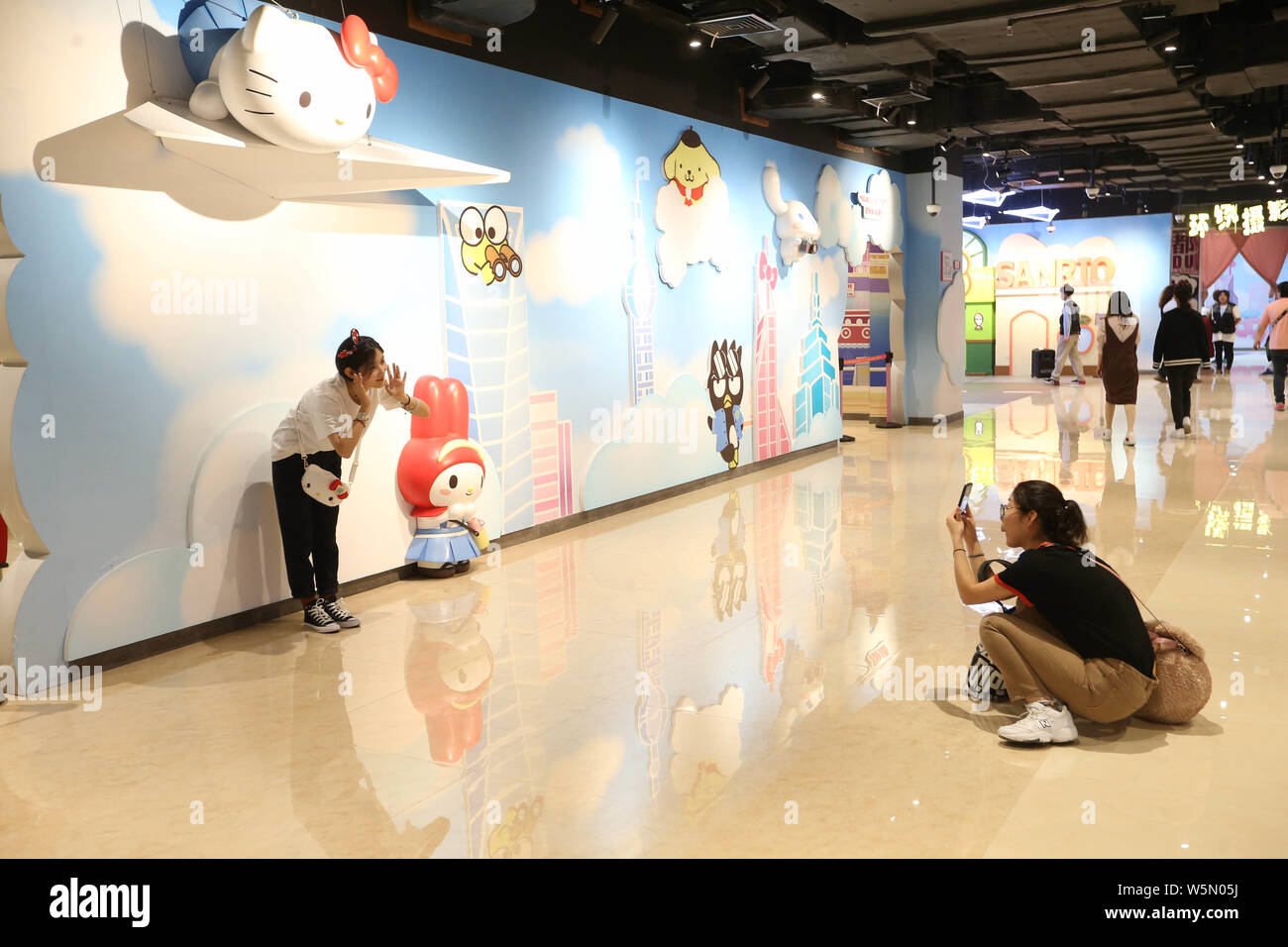 Interior view of China's first Hello Kitty Indoor Theme Park, named as "Hello Kitty Shanghai