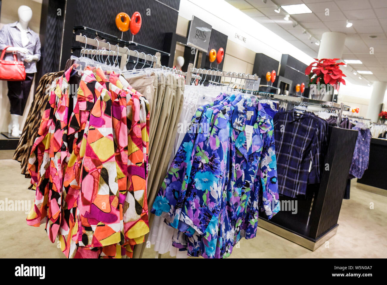 A shopping cart full of clothing items at a Nordstrom Rack Stock Photo -  Alamy