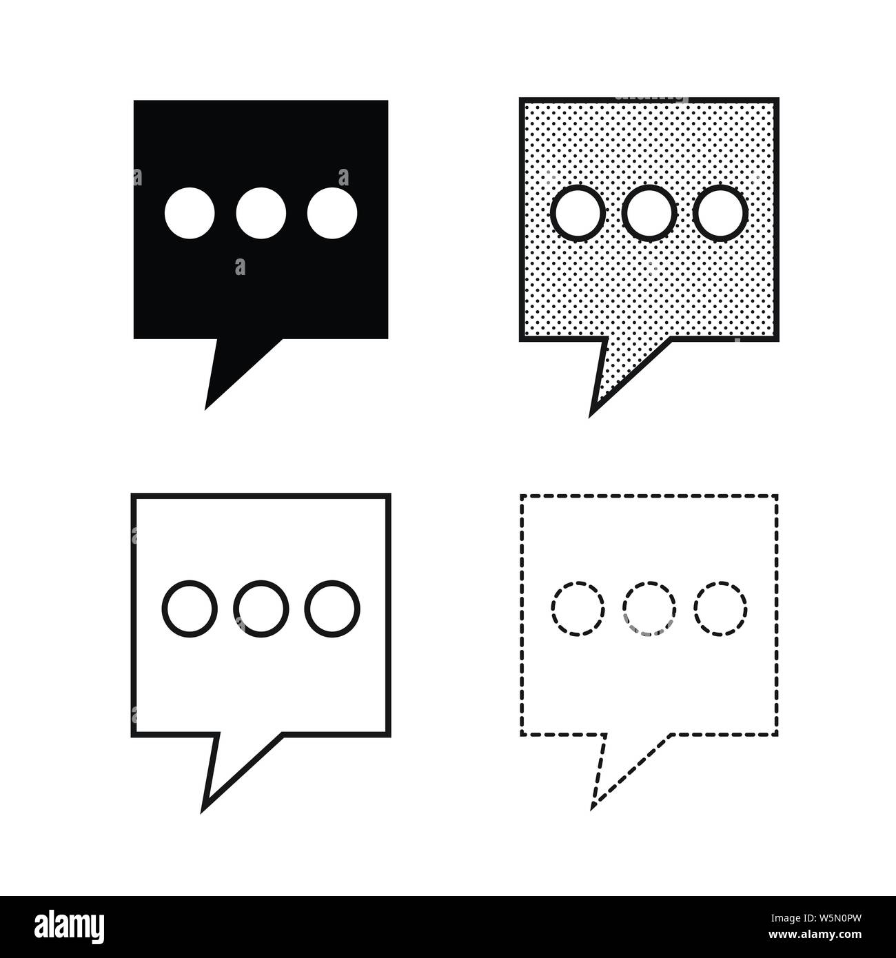 Speech bubbles Icon vector Stock Vector Image & Art - Alamy