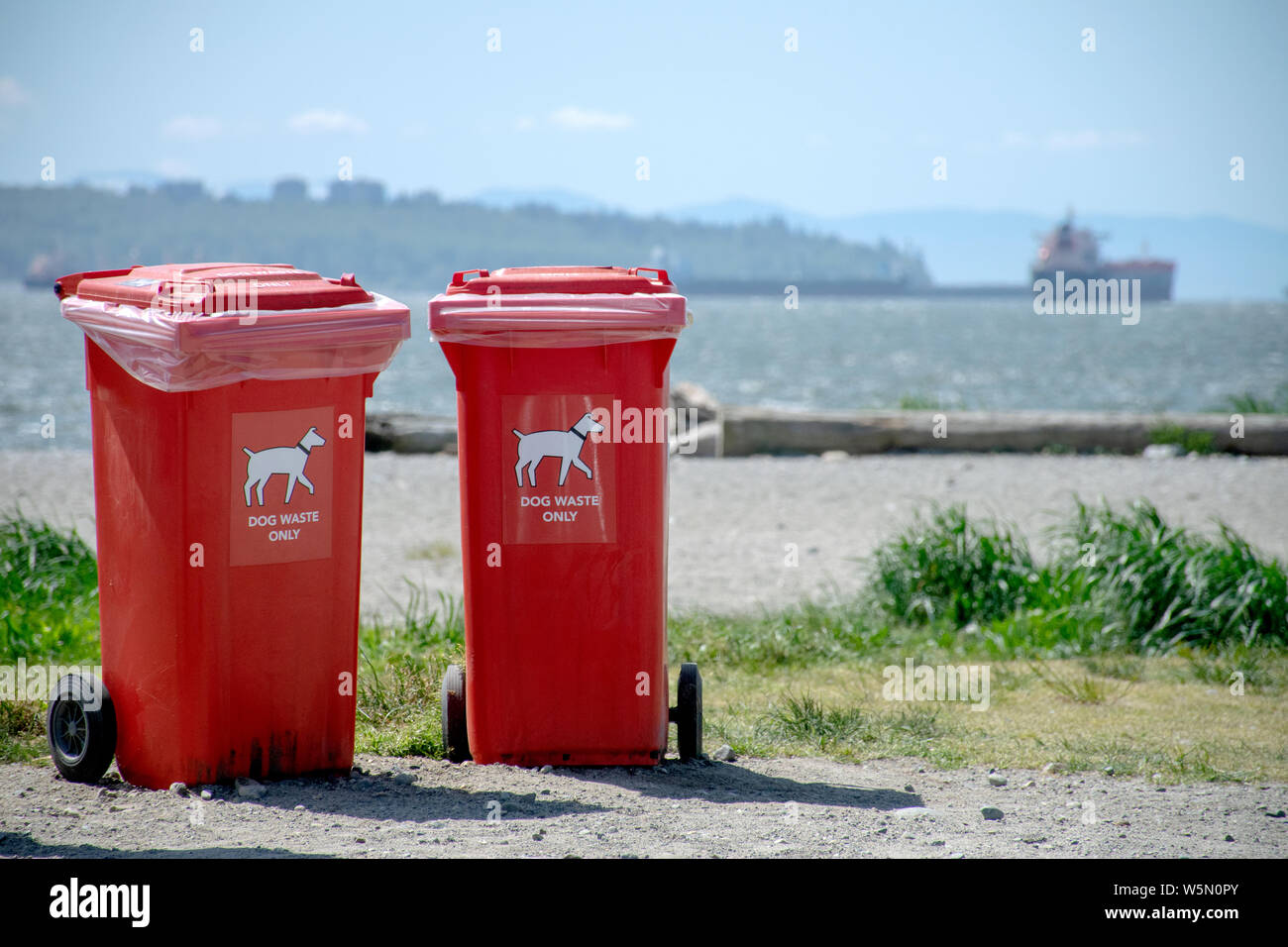 Pet waste recycling bins Stock Photo Alamy