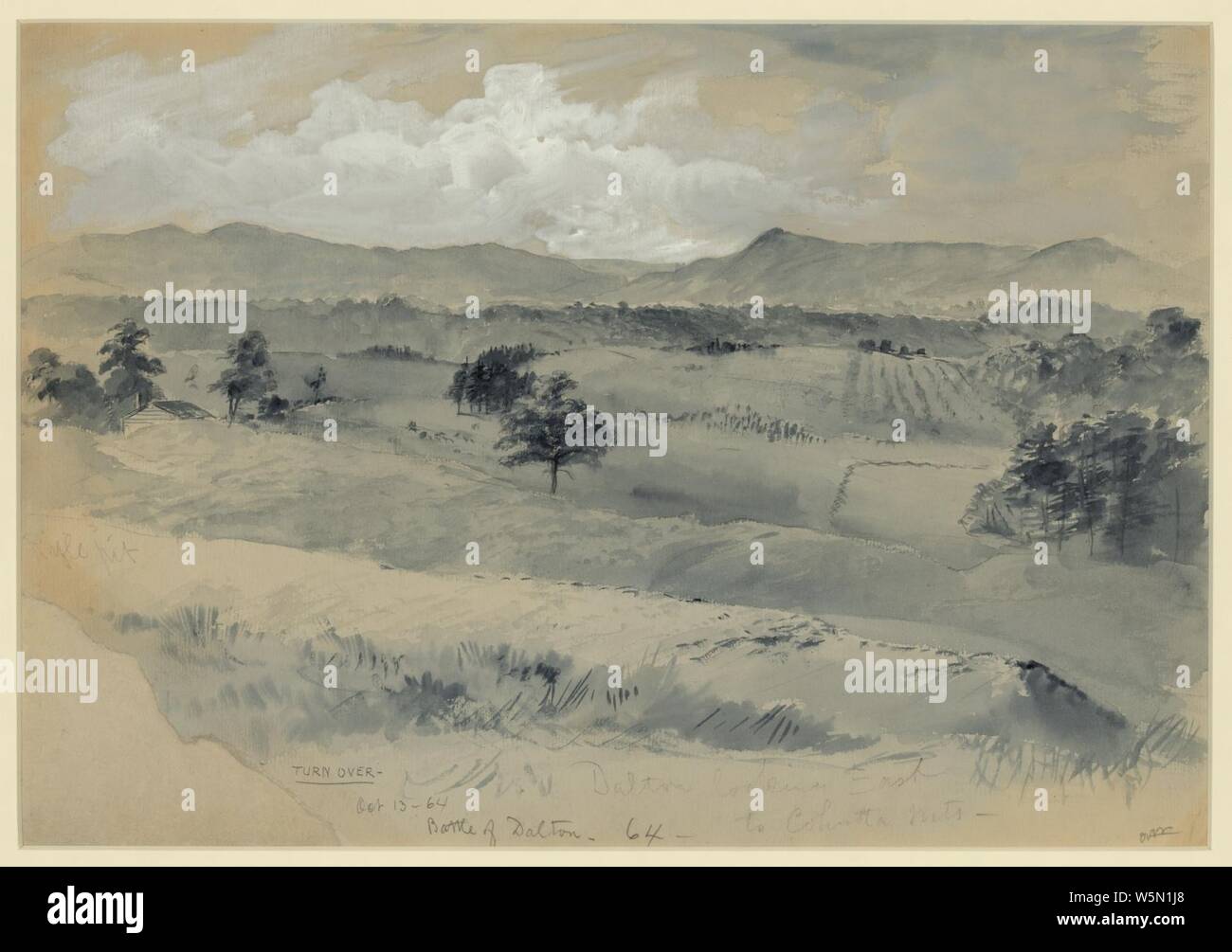 Dalton looking East to Cohutta Mts Stock Photo Alamy