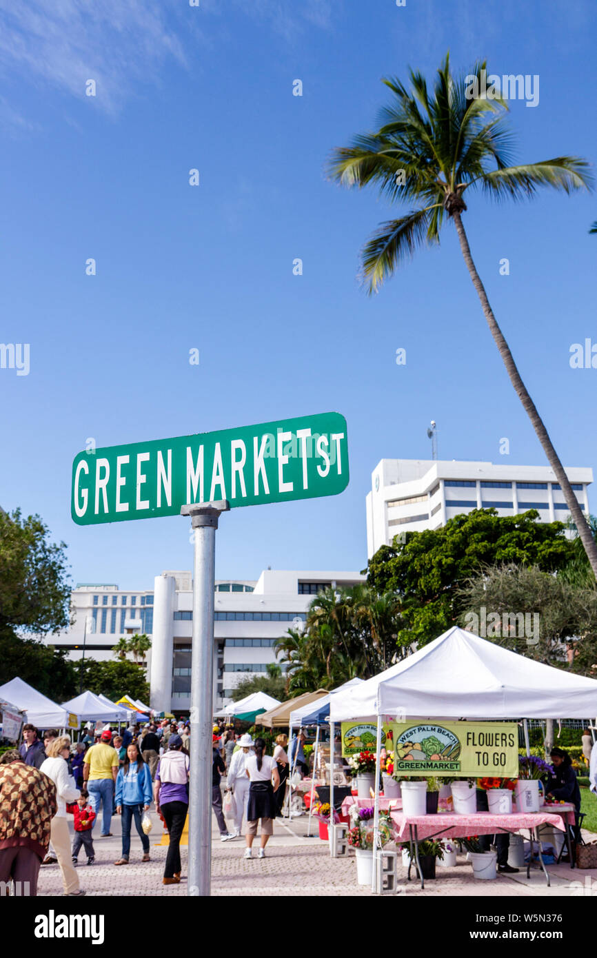 Florida Fl South Palm Beach County West Palm Beach Greenmarket Green Farmers Market Farmer S Farmers Vendor Vendors Seller Sellers Stall St Stock Photo Alamy