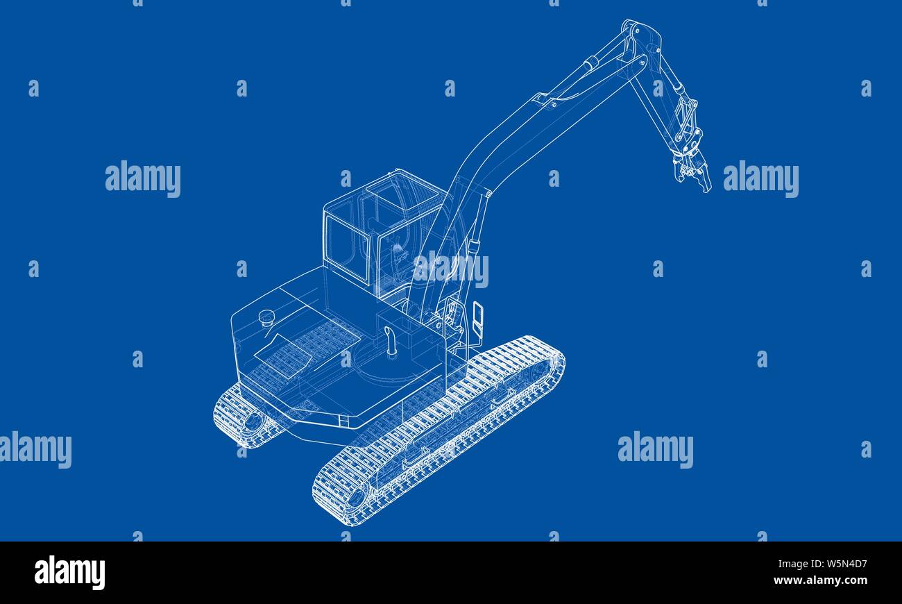Outline sloopkraan concept. Vector Stock Vector