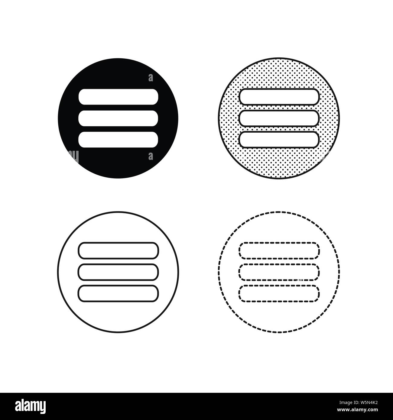 Menu icons vector Stock Vector Image & Art Alamy